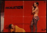 4a354 ESCALATION Italian 27x38 pbusta '68 sexy Claudine Auger wearing only pants!