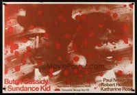 4a224 BUTCH CASSIDY & THE SUNDANCE KID Polish 27x38 '83 Swierzy art of Paul Newman, Robert Redford