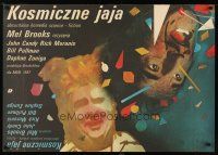 4a267 SPACEBALLS Polish 27x38 '88 Mel Brooks, Buszewicz art of John Candy & Bill Pullman!