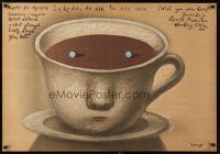 4a276 WISH YOU WERE HERE Polish 27x38 '88 Emily Lloyd, Stasys art of coffee cup w/eyes!