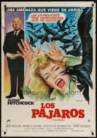 4a074 BIRDS Spanish R84 Alfred Hitchcock, Tippi Hedren, classic art of attacking avians!