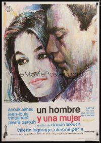 4a085 MAN & A WOMAN Spanish R74 Claude Lelouch's Un homme et une femme, Anouk Aimee, Trintignant