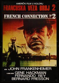 4a157 FRENCH CONNECTION II Yugoslavian '75 John Frankenheimer, cop Gene Hackman in France!