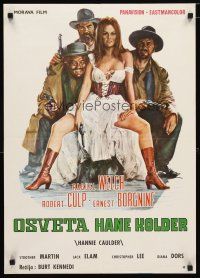 4a161 HANNIE CAULDER Yugoslavian '72 sexiest cowgirl Raquel Welch, Jack Elam, Ernest Borgnine!