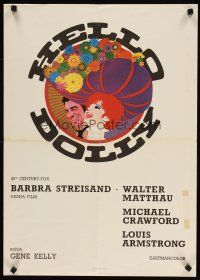 4a162 HELLO DOLLY Yugoslavian '70 art of Barbra Streisand & Walter Matthau by Richard Amsel!