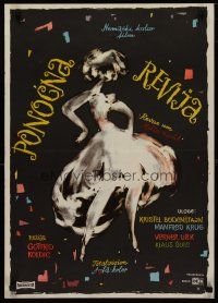 4a178 MIDNIGHT REVIEW Yugoslavian '62 East German musical, great artwork of showgirl!