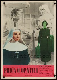4a183 NUN'S STORY Yugoslavian '59 missionary Audrey Hepburn was not like the others, Peter Finch!