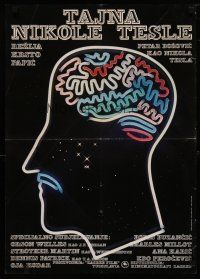 4a196 TAJNA NIKOLE TESLE Yugoslavian '80 cool Bucan & Tadic artwork of human brain!