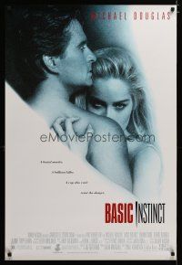 4b061 BASIC INSTINCT 1sh '92 Paul Verhoeven directed, Michael Douglas & sexy Sharon Stone!