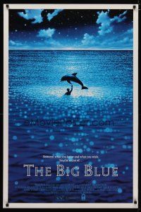 4b088 BIG BLUE 1sh '88 Luc Besson's Le Grand Bleu, cool image of boy & dolphin!