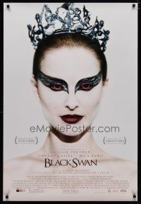 4b093 BLACK SWAN advance 1sh '10 Natalie Portman, wild image of wing-eyed dancer!