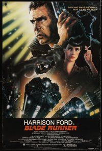 4b094 BLADE RUNNER 1sh '82 Ridley Scott sci-fi classic, art of Harrison Ford by Alvin!