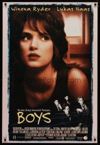 4b116 BOYS DS 1sh '96 Skeet Ulrich, Lukas Haas, portrait of sexy Winona Ryder!