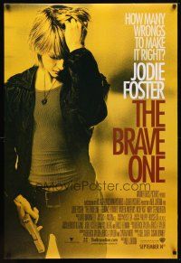 4b117 BRAVE ONE advance DS 1sh '07 Neil Jordan directed, Jodie Foster & Terrence Howard!