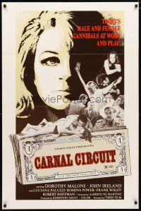 4b139 CARNAL CIRCUIT 1sh '69 Femmine Insaziabili, art of Dorothy Malone & sexy Luciana Paluzzi!