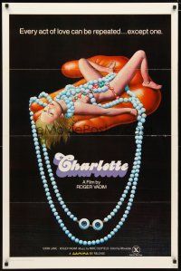 4b155 CHARLOTTE 1sh '75 La Jeune fille Assassinee, Roger Vadim, bizarre sexy image!