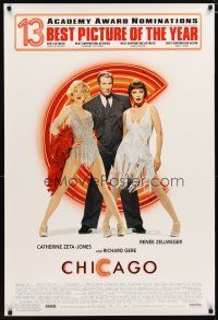 4b159 CHICAGO awards switched style 1sh '02 Renee Zellweger & Catherine Zeta-Jones, Richard Gere!