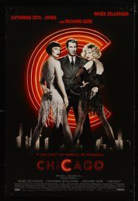 4b160 CHICAGO int'l DS 1sh '02 Renee Zellweger & Catherine Zeta-Jones, Richard Gere!