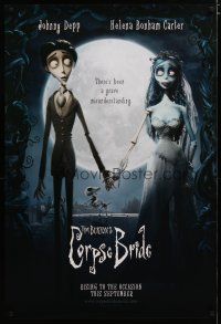 4b178 CORPSE BRIDE teaser DS 1sh '05 Tim Burton stop-motion animated horror musical!