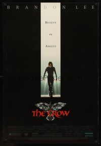 4b183 CROW 1sh '94 Brandon Lee's final movie, believe in angels, cool image!