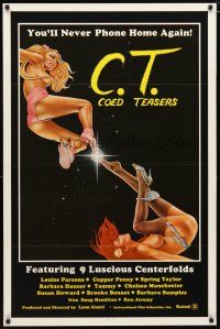 4b132 C.T. COED TEASERS 1sh '83 Ron Jeremy, sexy artwork, ET sci-fi sex parody!