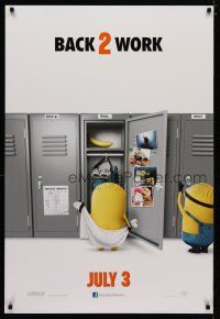 4b206 DESPICABLE ME 2 advance DS 1sh '13 wacky image of cast in locker room from CGI comedy!
