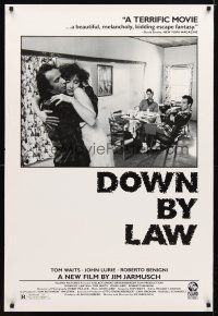 4b218 DOWN BY LAW 1sh '86 Jarmusch, Roberto Benigni, Tom Waits, John Lurie & Nicoletta Braschi!