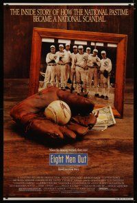 4b225 EIGHT MEN OUT 1sh '88 John Sayles, John Cusack, Chicago Black Sox, baseball!