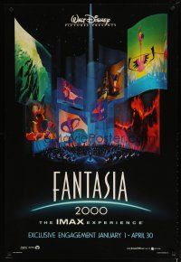 4b250 FANTASIA 2000 IMAX advance DS 1sh '99 Walt Disney cartoon set to classical music!