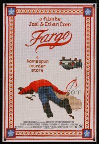 4b252 FARGO DS 1sh '96 a homespun murder story from the Coen Brothers, great art!