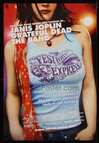 4b258 FESTIVAL EXPRESS advance 1sh '04 music documentary with Janis Joplin & other greats!