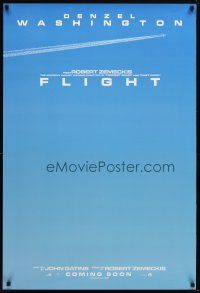 4b269 FLIGHT teaser DS 1sh '12 Denzel Washington, John Goodman, cool image of jet & contrail!