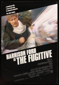 4b290 FUGITIVE 1sh '93 Harrison Ford is on the run from Tommy Lee Jones!