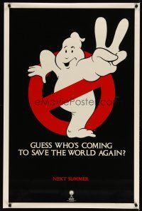 4b305 GHOSTBUSTERS 2 teaser 1sh '89 Ivan Reitman, guess who's coming to save the world again!