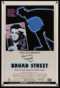 4b314 GIVE MY REGARDS TO BROAD STREET style B 1sh '84 great portrait image of Paul McCartney!