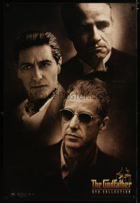 4b319 GODFATHER DVD COLLECTION video 1sh '01 cool close-up images of Marlon Brando & Al Pacino!