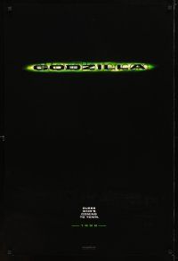 4b323 GODZILLA teaser DS 1sh '98 Matthew Broderick, Jean Reno, Hank Azaria, American re-make!