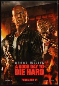 4b329 GOOD DAY TO DIE HARD style B teaser DS 1sh '13 Bruce Willis, Winstead, Jai Courtney!