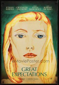 4b337 GREAT EXPECTATIONS style A teaser DS 1sh '98 close-up artwork of Gwyneth Paltrow!