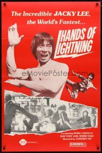 4b349 HANDS OF LIGHTNING 1sh '82 Godfrey Ho & Hyeok-su Lee, martial arts action!