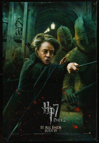 4b361 HARRY POTTER & THE DEATHLY HALLOWS: PART 2 teaser 1sh '11 Maggie Smith as Prof McGonagall!