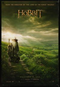 4b392 HOBBIT: AN UNEXPECTED JOURNEY teaser DS 1sh '12 cool image of Ian McKellen as Gandalf!