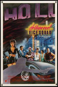 4b394 HOLLYWOOD VICE SQUAD 1sh '86 It's a long way from Miami, art by Dellorco!