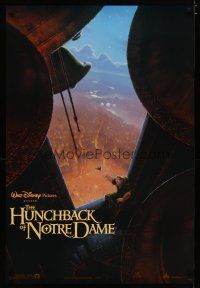 4b409 HUNCHBACK OF NOTRE DAME int'l DS 1sh '96 Walt Disney, art of Quasimodo in bell tower!