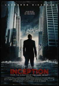 4b418 INCEPTION advance DS 1sh '10 Christopher Nolan, Leonardo DiCaprio standing in water!