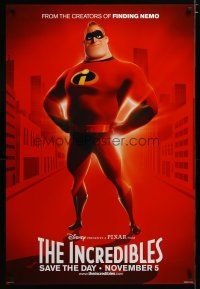 4b419 INCREDIBLES advance DS 1sh '04 Disney/Pixar animated sci-fi superhero family, Mr. Incredible!
