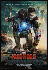 4b444 IRON MAN 3 int'l advance DS 1sh '13 cool image of Robert Downey Jr in title role!