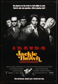 4b448 JACKIE BROWN advance DS 1sh '97 Tarantino, Pam Grier, Samuel L. Jackson, De Niro, Fonda!