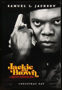 4b451 JACKIE BROWN teaser 1sh '97 Quentin Tarantino, cool image of Samuel L. Jackson!
