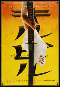 4b462 KILL BILL: VOL. 1 foil teaser DS 1sh '03 Quentin Tarantino, Uma Thurman, cool katana image!